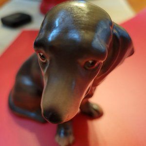vintage dachshund dog statue made in 1979 japan